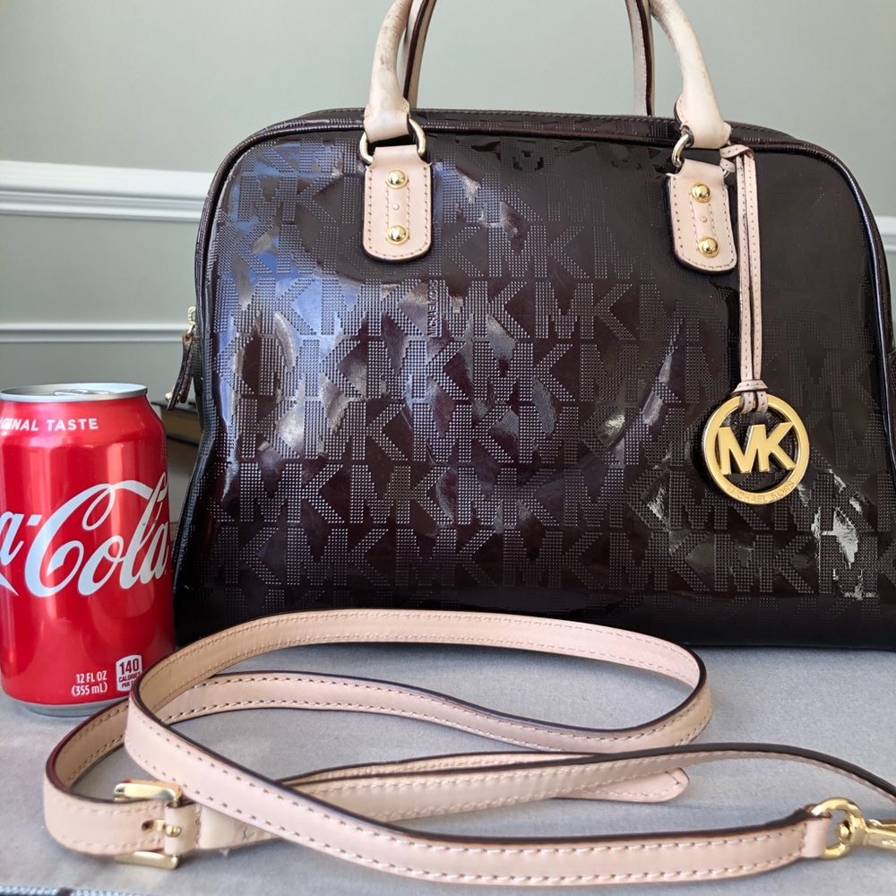 Michael Kors Large Satchel Monogram Coffee (It Co… - image 3